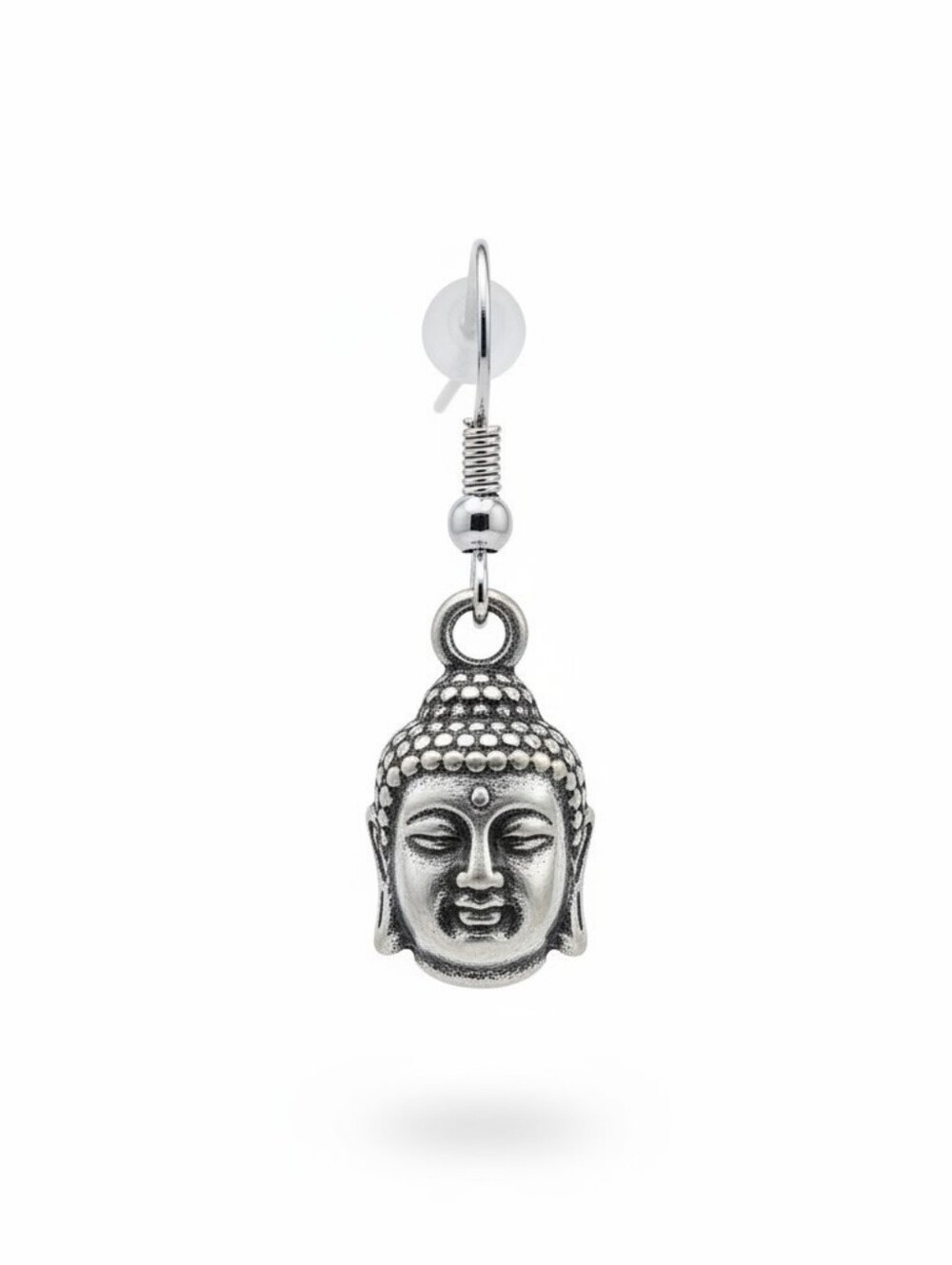 Sassified BOUTIQUE NWT Silver Buddha Head Drop Earring - Women Jewelry